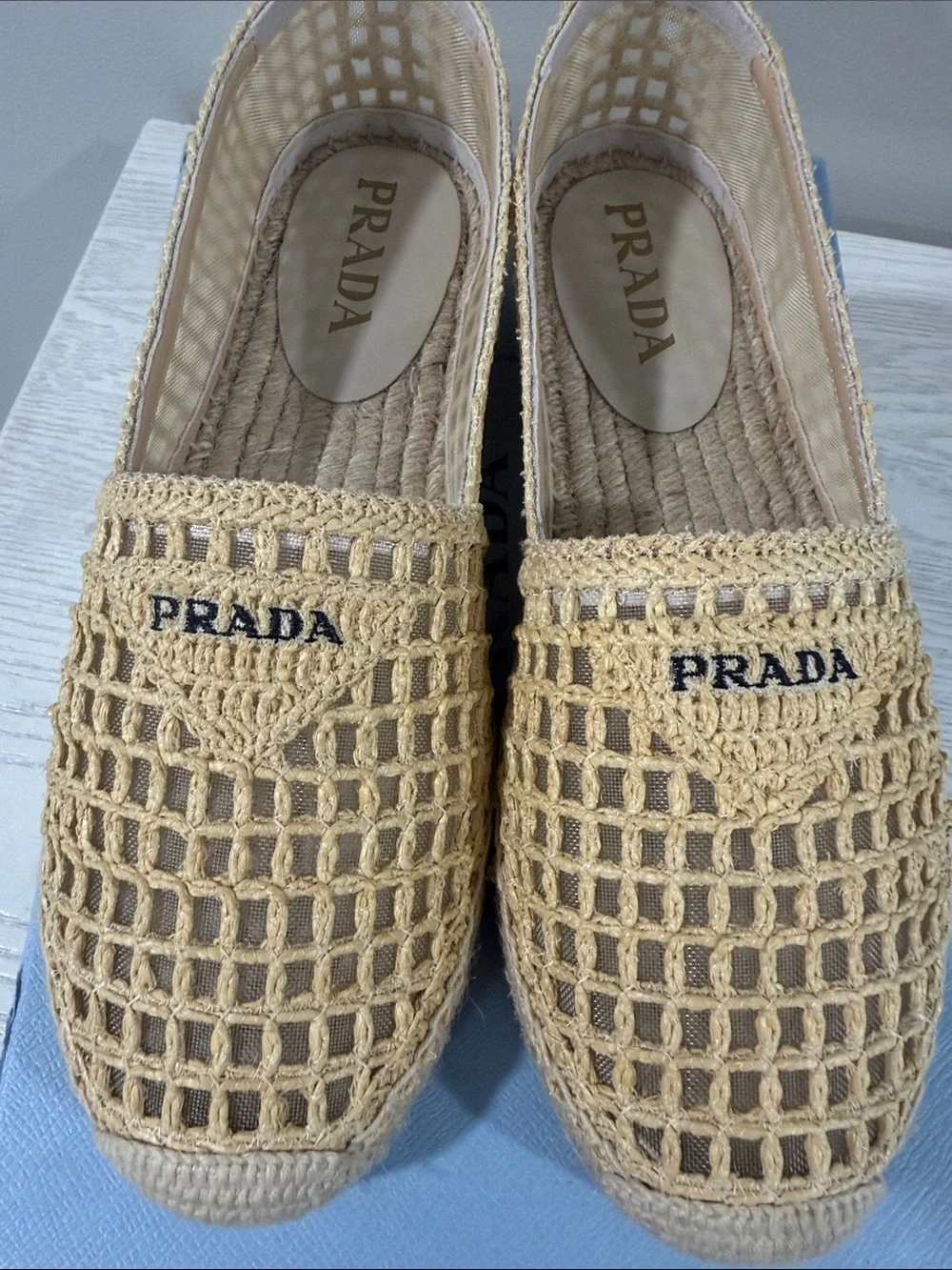 Prada woven espadrille